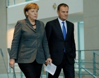 Presseunterrichtung Merkel / Tusk