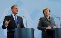 Presseunterrichtung Merkel / Tusk