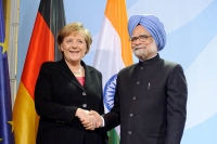 Bundeskanzlerin Merkel und Premierminister Indien Manmohan Singh